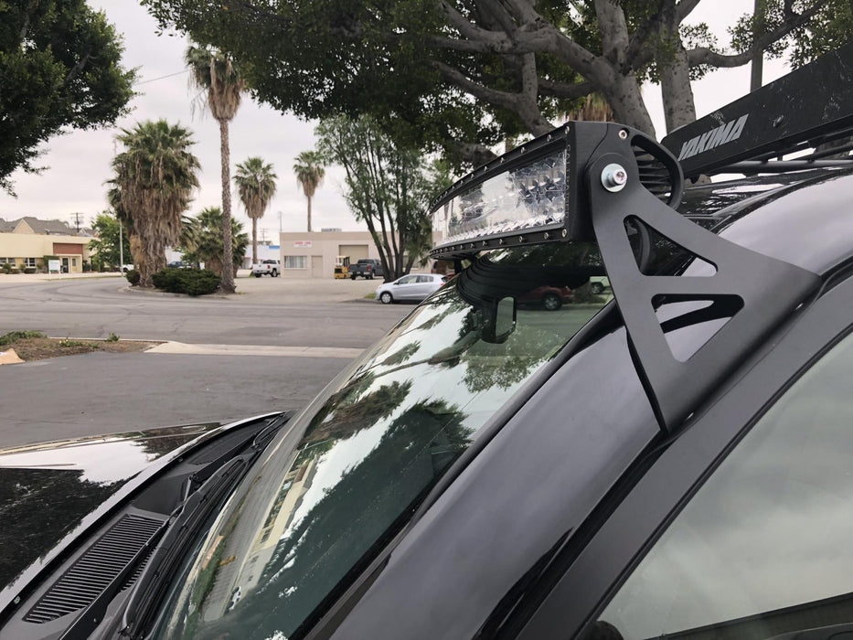 Cali Raised LED CR2503 03-21 4Runner 52 Inch Curved LED Light Bar Roof Brackets Kit 5D Optic OSRAM 52 inch Dual Row Curved Bar Combo Beam LED Light Bar Blue Backlight Small Cali Raised LED - Truck Part Superstore