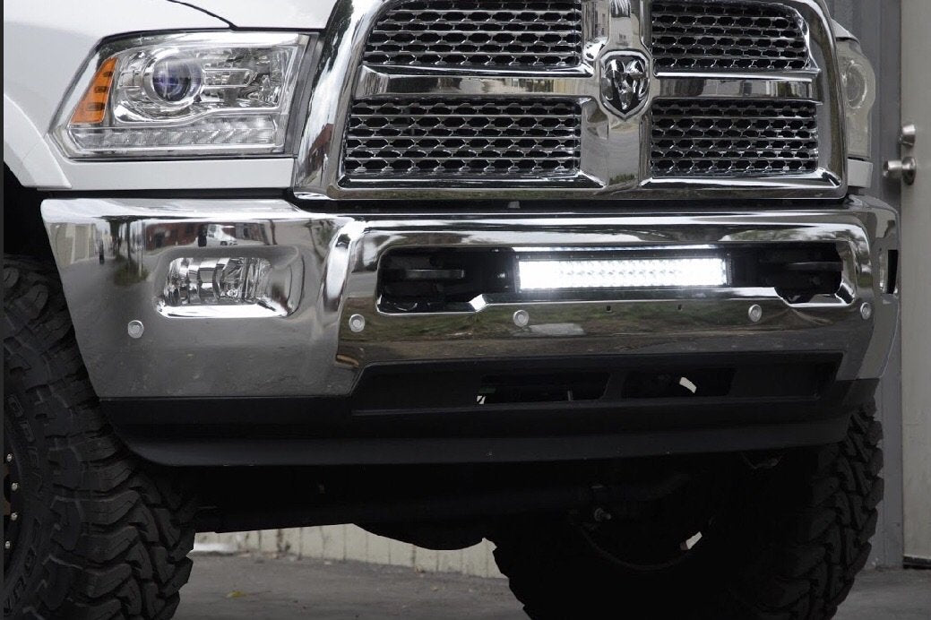 Cali Raised LED CR2557 10-18 Dodge 2500/3500 22 Inch Bumper Hidden LED Light Bar Brackets Kit 5D Optic OSRAM 22 inch Dual Row LED Bar Combo Beam Cali Raised LED - Truck Part Superstore