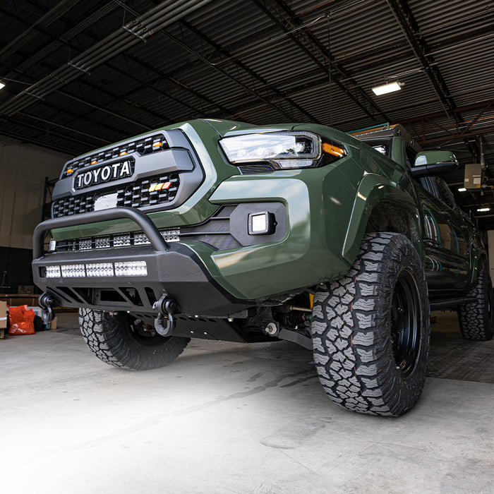 Cali Raised LED CR3179 16-Up Tacoma Stealth Bumper 32 Inch LED Bar Spot Beam No Switch 32 Inch Combo Beam with Relocation Mounts Bumper Light Bar Switch No Winch No D-Ring Cali Raised LED - Truck Part Superstore