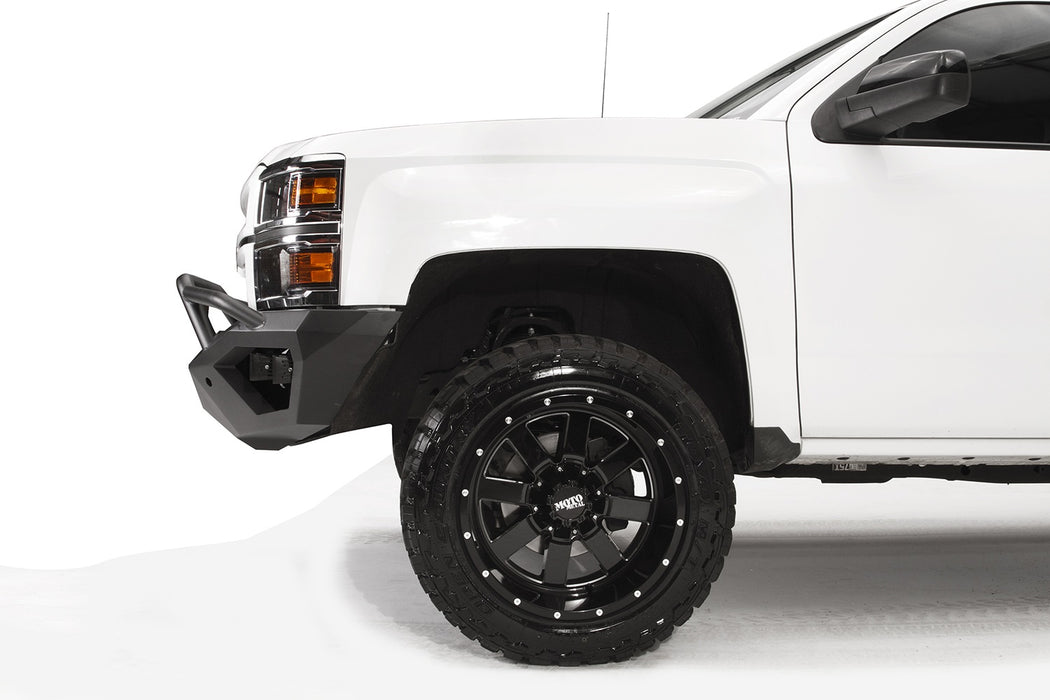 Fab Fours CS14-D3051-1 Vengeance Front Bumper; 2 Stage Black Powder Coated; No Guard; - Truck Part Superstore