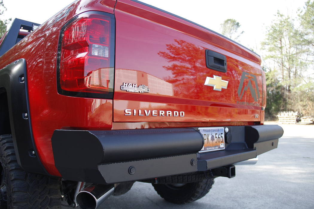 Fab Fours CS14-U3150-1 Elite Rear Bumper; 2 Stage Black Powder Coated; - Truck Part Superstore