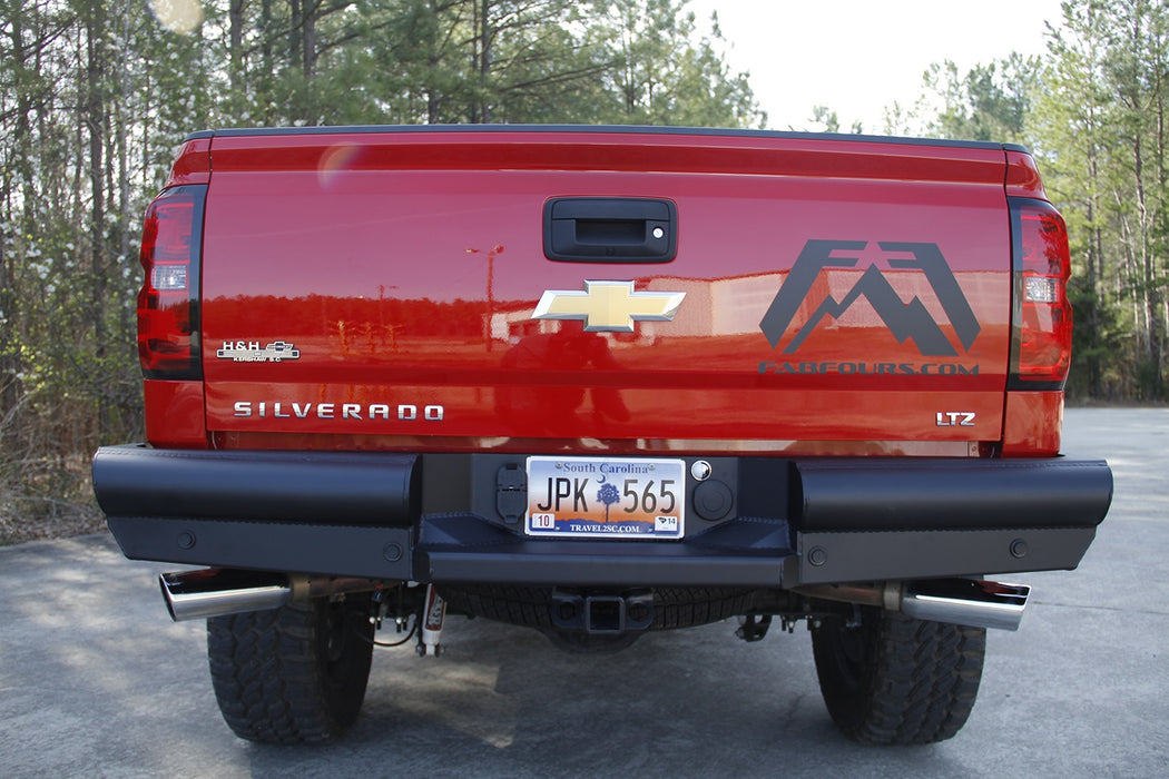 Fab Fours CS14-U3150-1 Elite Rear Bumper; 2 Stage Black Powder Coated; - Truck Part Superstore