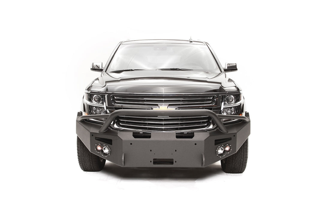 Fab Fours CS15-F3552-B Premium Winch Front Bumper; Uncoated/Paintable; w/Pre-Runner Guard; [AWSL]; - Truck Part Superstore