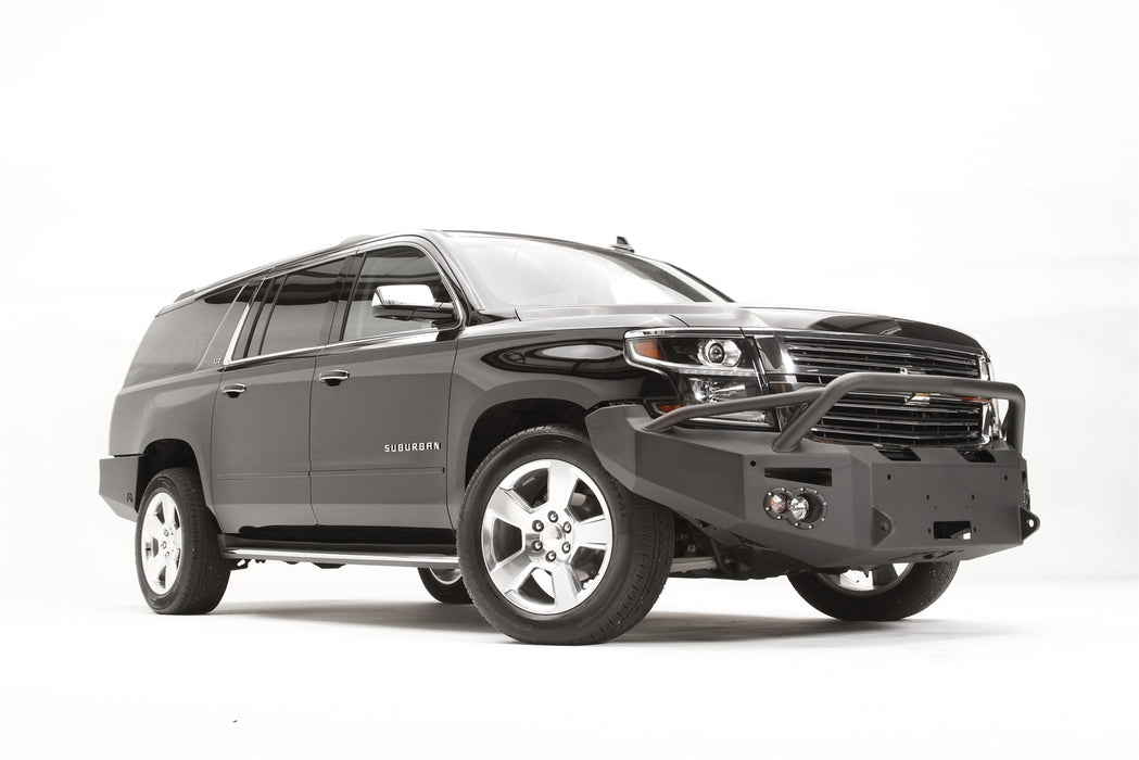 Fab Fours CS15-F3552-B Premium Winch Front Bumper; Uncoated/Paintable; w/Pre-Runner Guard; [AWSL]; - Truck Part Superstore