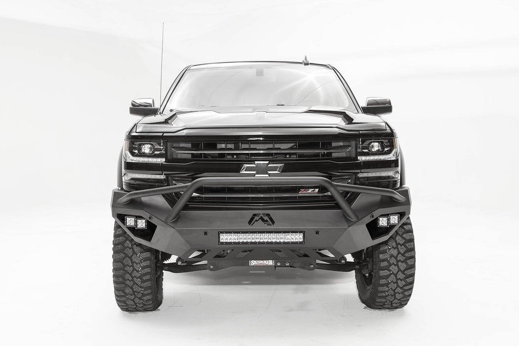 Fab Fours CS16-D3852-1 Vengeance Front Bumper; 2 Stage Black Powder Coated; Pre-Runner Guard; - Truck Part Superstore