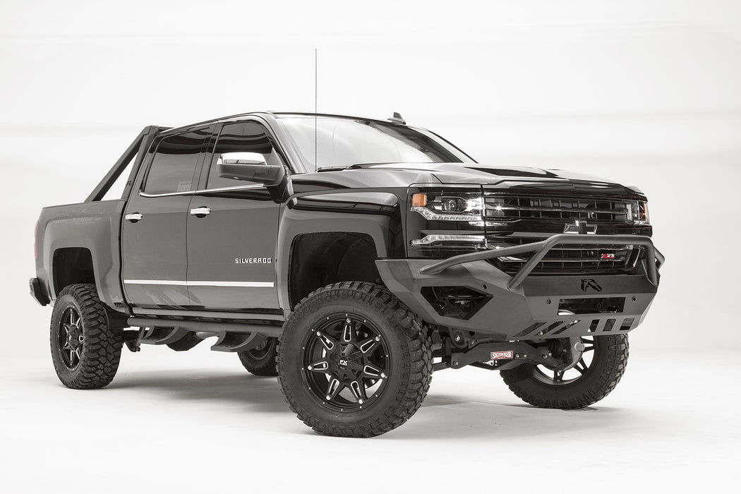Fab Fours CS16-D3852-1 Vengeance Front Bumper; 2 Stage Black Powder Coated; Pre-Runner Guard; - Truck Part Superstore
