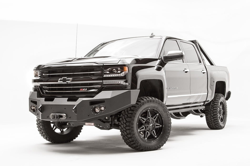 Fab Fours CS16-F3851-1 Premium Winch Front Bumper; 2 Stage Black Powder Coated; w/No Guard; - Truck Part Superstore