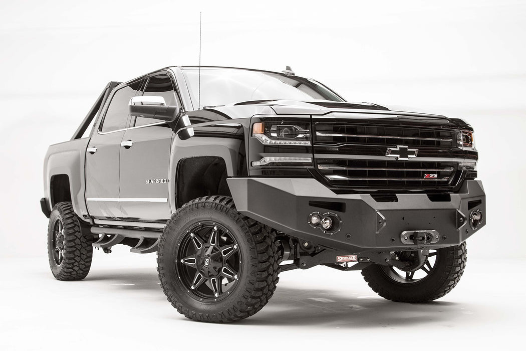 Fab Fours CS16-F3851-1 Premium Winch Front Bumper; 2 Stage Black Powder Coated; w/No Guard; - Truck Part Superstore