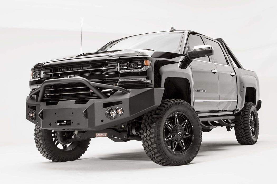 Fab Fours CS16-F3852-B Premium Winch Front Bumper; Uncoated/Paintable; w/Pre-Runner Guard; [AWSL]; - Truck Part Superstore