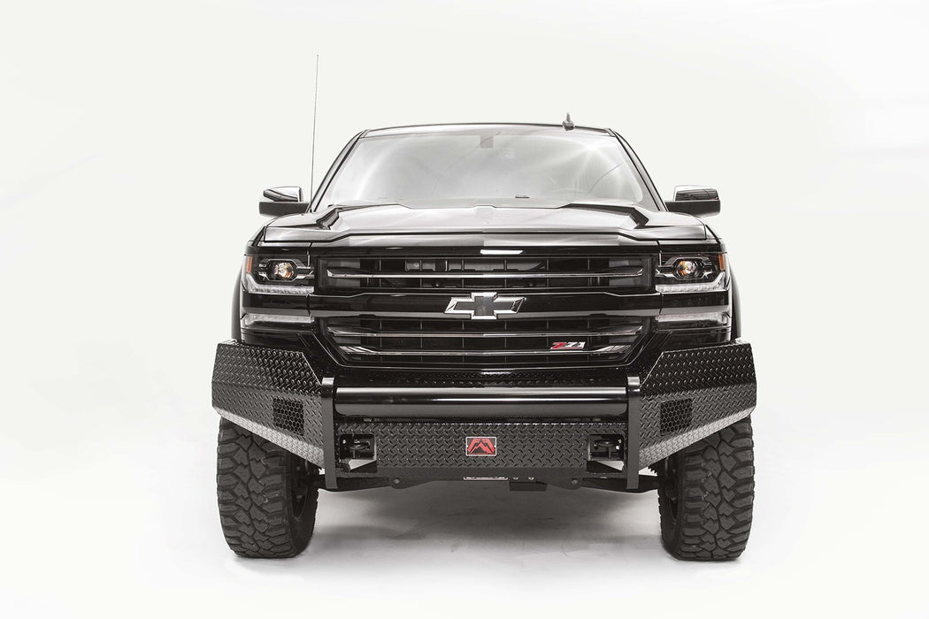 Fab Fours CS16-K3861-1 Black Steel Front Bumper; 2 Stage Black Powder Coated; w/No Guard; - Truck Part Superstore