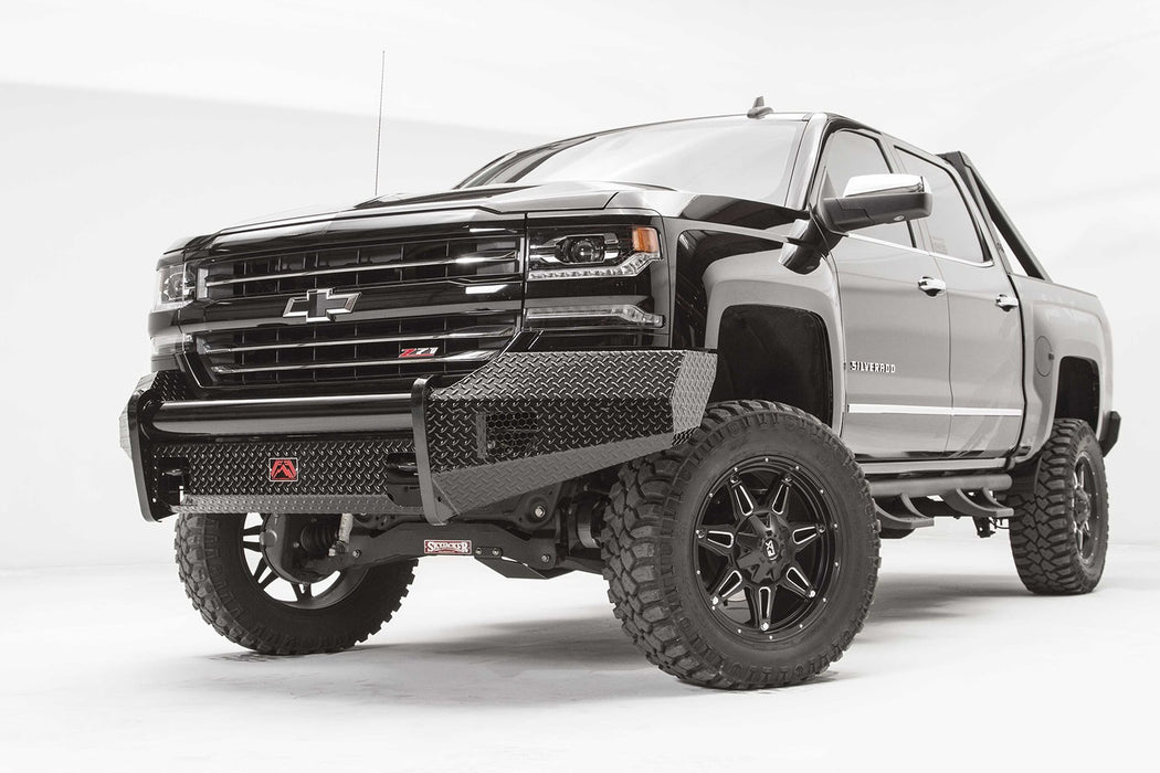 Fab Fours CS16-K3861-1 Black Steel Front Bumper; 2 Stage Black Powder Coated; w/No Guard; - Truck Part Superstore