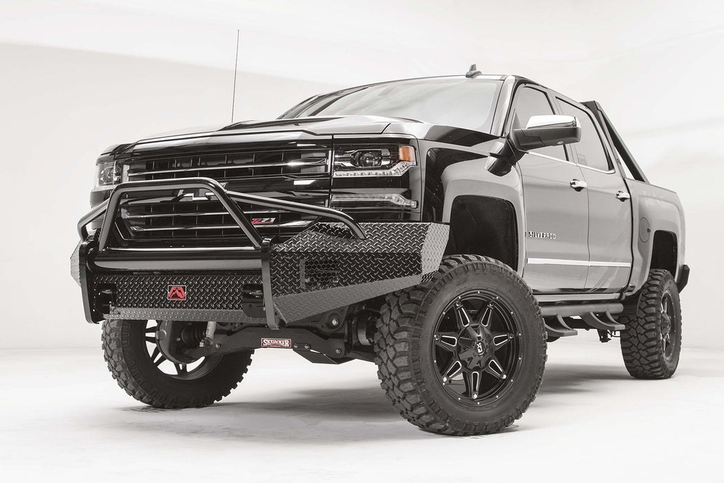 Fab Fours CS16-K3862-1 Black Steel Front Bumper; 2 Stage Black Powder Coated; w/Pre-Runner Guard; - Truck Part Superstore