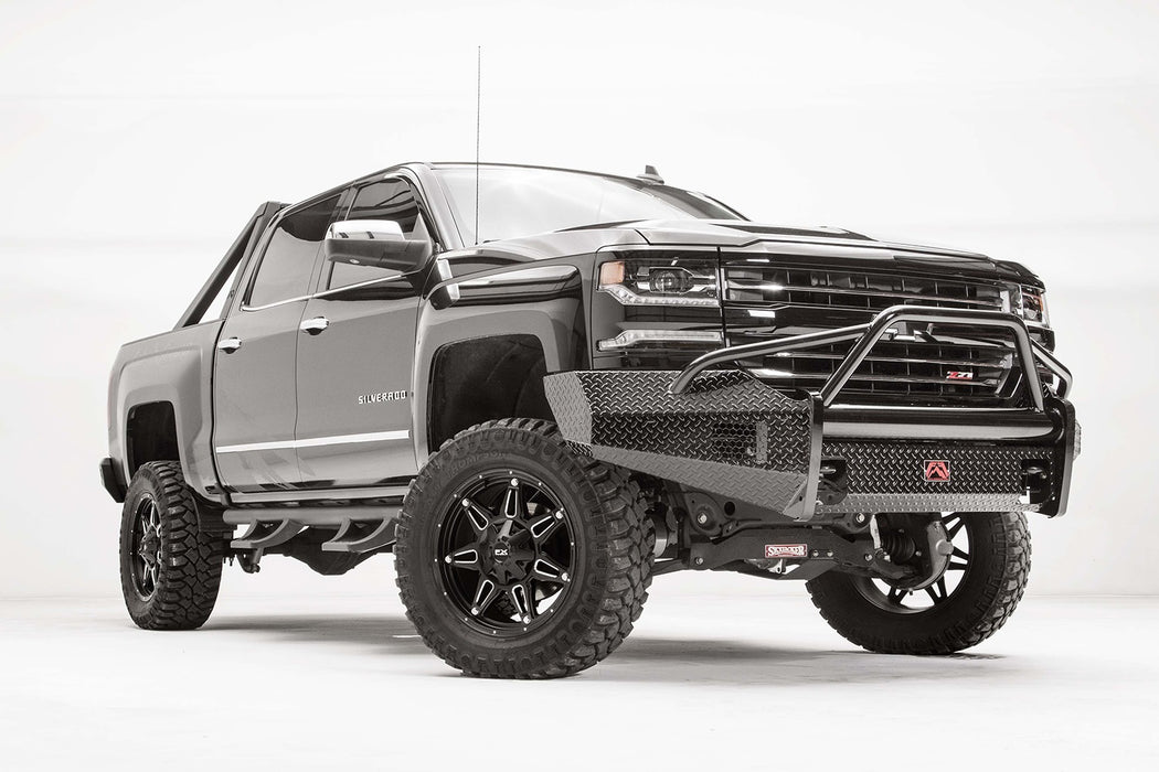 Fab Fours CS16-K3862-1 Black Steel Front Bumper; 2 Stage Black Powder Coated; w/Pre-Runner Guard; - Truck Part Superstore