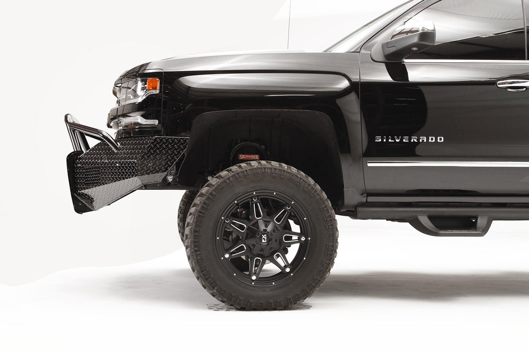 Fab Fours CS16-K3862-1 Black Steel Front Bumper; 2 Stage Black Powder Coated; w/Pre-Runner Guard; - Truck Part Superstore