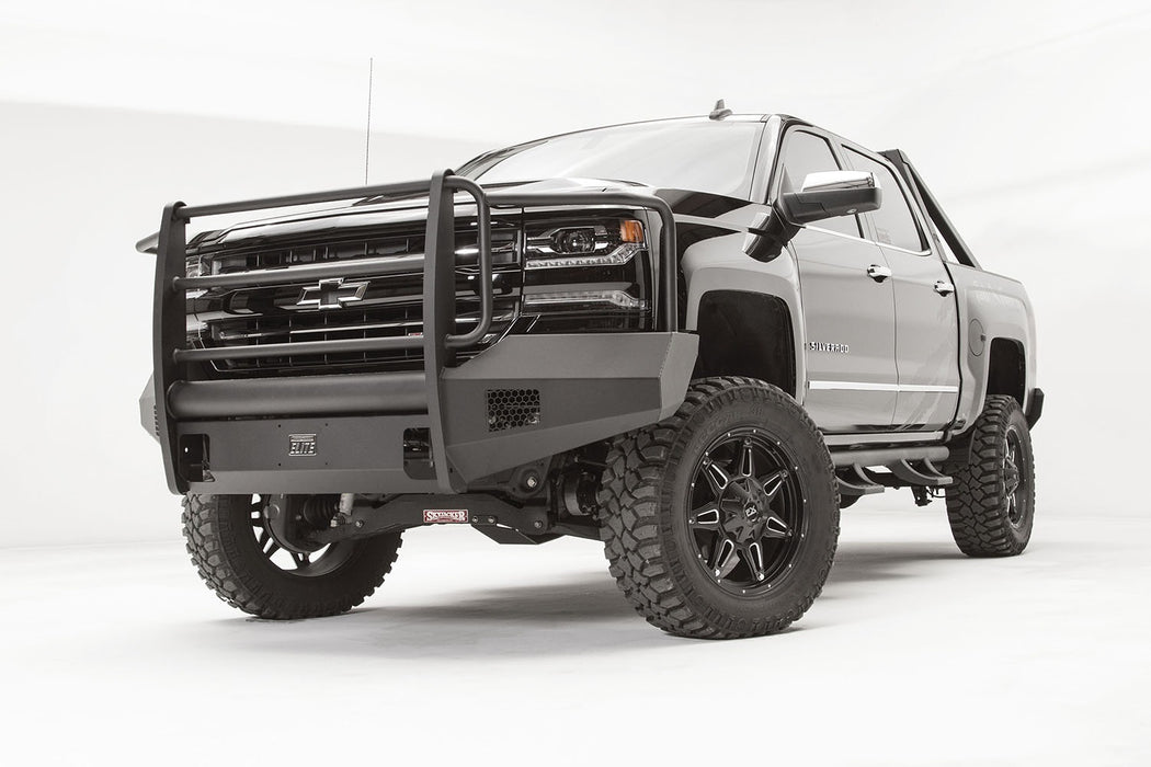 Fab Fours CS16-R3860-1 Elite Front Bumper; 2 Stage Black Powder Coated; w/Full Guard; - Truck Part Superstore