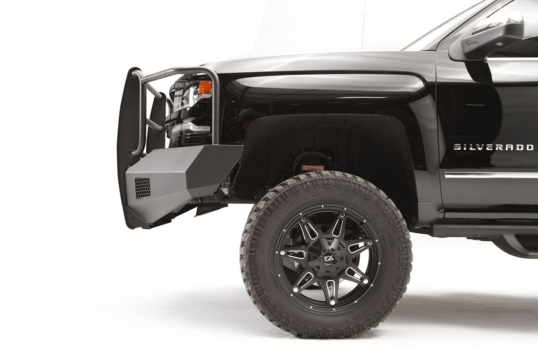 Fab Fours CS16-R3860-1 Elite Front Bumper; 2 Stage Black Powder Coated; w/Full Guard; - Truck Part Superstore