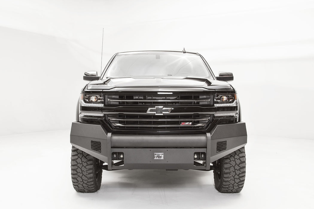 Fab Fours CS16-R3861-1 Elite Front Bumper; 2 Stage Black Powder Coated; w/No Guard; - Truck Part Superstore