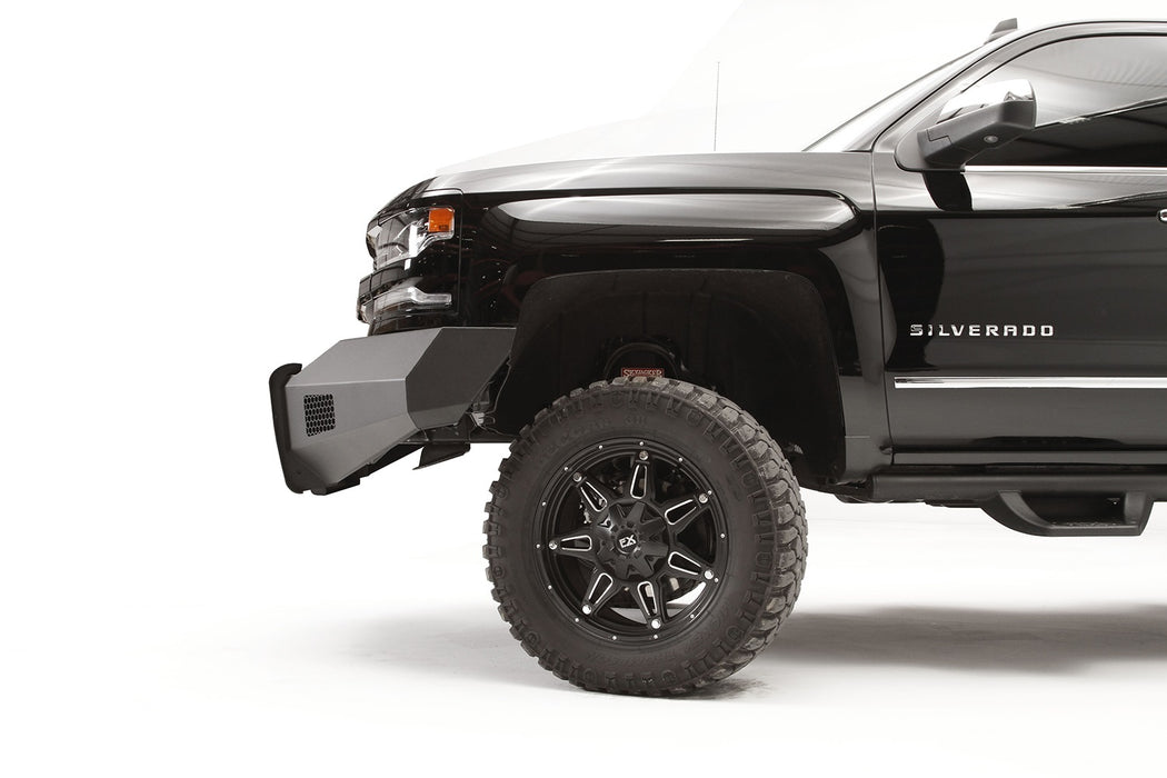 Fab Fours CS16-R3861-1 Elite Front Bumper; 2 Stage Black Powder Coated; w/No Guard; - Truck Part Superstore