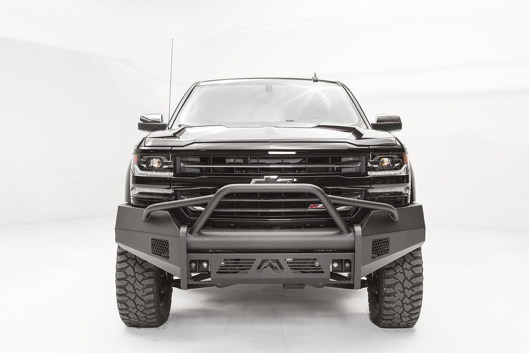 Fab Fours CS16-R3862-1 Elite Front Bumper; 2 Stage Black Powder Coated; w/Pre-Runner Guard; - Truck Part Superstore