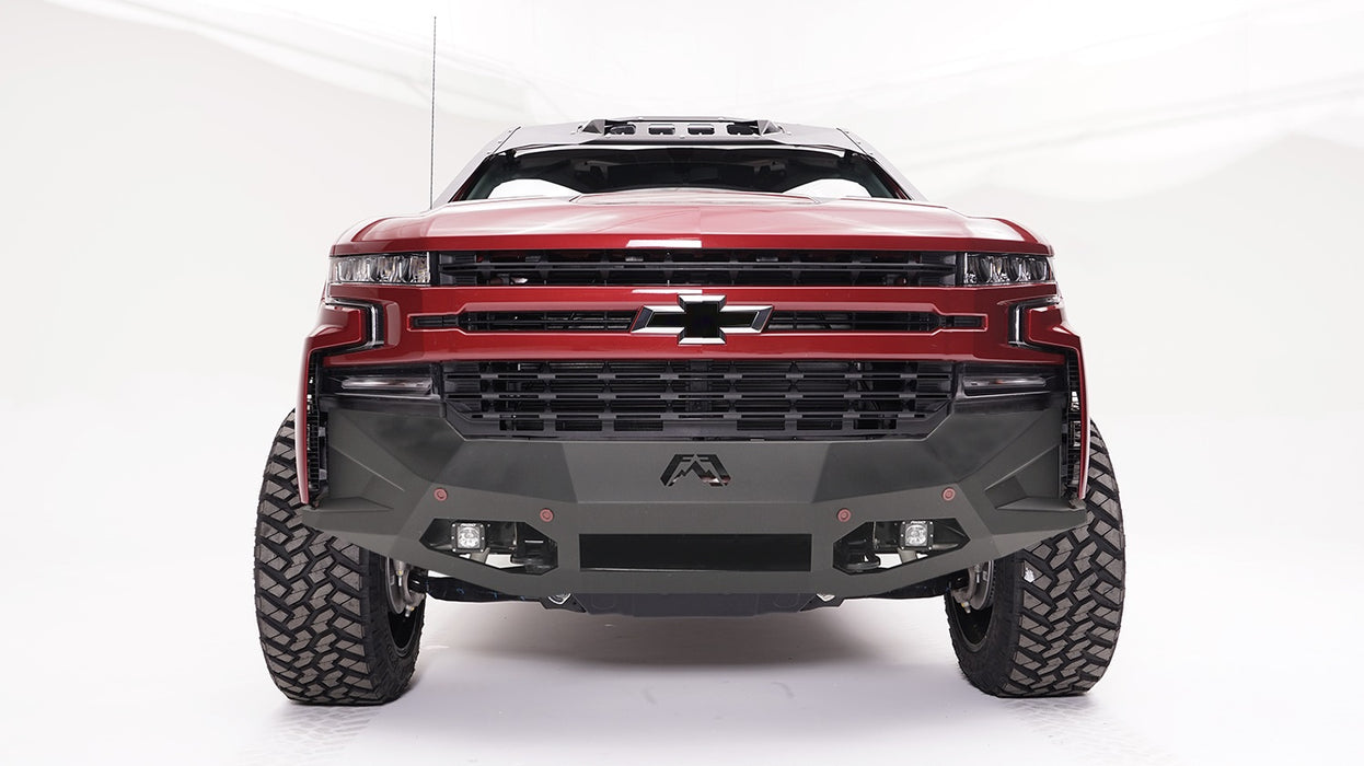 Fab Fours CS19-D4051-B Vengeance Front Bumper; Uncoated/Paintable; w/No Guard; w/Sensors; - Truck Part Superstore