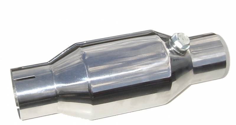 Pypes Performance Exhaust CVM13M 86-14 High Flow Mini Catalytic Converter 3 in Metallic Substrate Polished 304 Stainless Steel Pypes Exhaust - Truck Part Superstore
