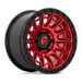 Fuel 1PC D83417907545 D834 17X9 5X5.0 C-RED-BLK-RG -12MM - Truck Part Superstore