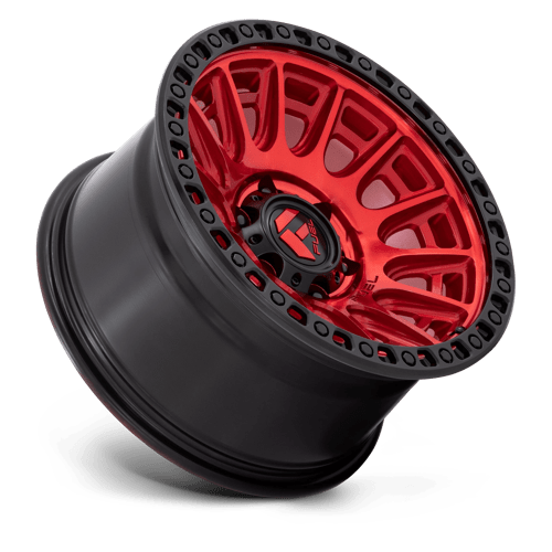 Fuel 1PC D83417907550 D834 17X9 5X5.0 C-RED-BLK-RG 1MM - Truck Part Superstore