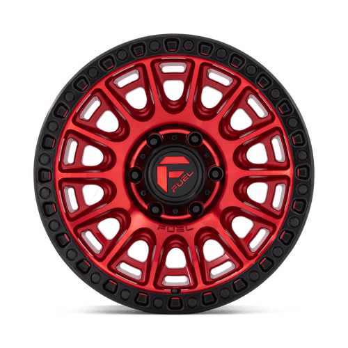 Fuel 1PC D83417908450 D834 17X9 6X5.5 C-RED-BLK-RG 1MM - Truck Part Superstore