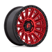 Fuel 1PC D83420908450 D834 20X9 6X5.5 C-RED-BLK-RG 1MM - Truck Part Superstore