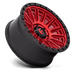 Fuel 1PC D83420908950 D834 20X9 6X135 C-RED-BLK-RG 1MM - Truck Part Superstore
