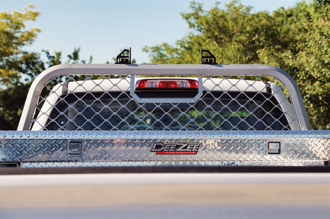 Dee Zee DZ95058R Cab Rack; Silver; Aluminum; Heavy Duty Ultra Mesh; Incl. Mounting Brackets; - Truck Part Superstore