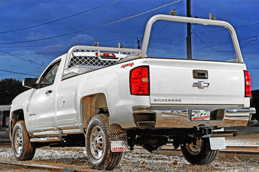 Dee Zee DZ95054R Cab Rack; Silver; Rear Only; Aluminum; Incl. Mounting Brackets; - Truck Part Superstore