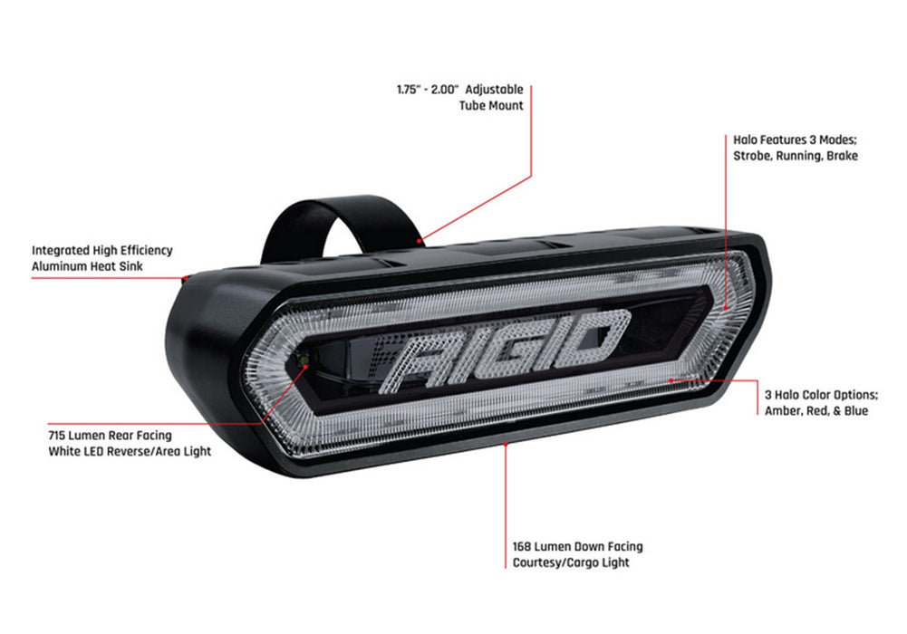 Rigid Industries 90144 Tail Light Blue Chase RIGID Industries - Truck Part Superstore