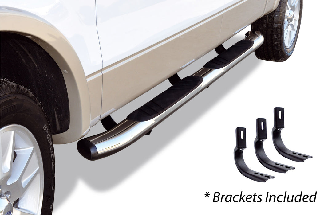 Go Rhino 685449980CC 5" OE Xtreme Composite Side Steps with Mounting Brackets Kit - Chrome - Truck Part Superstore