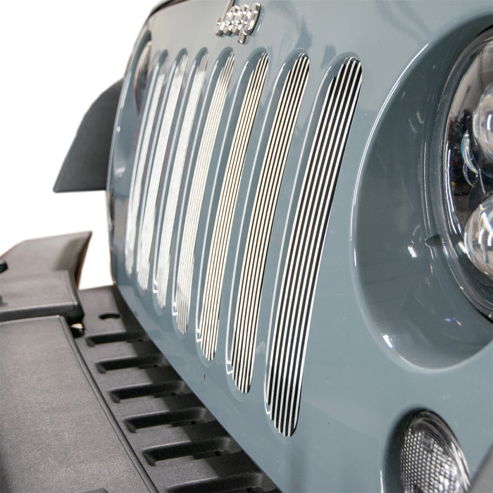DV8 Offroad D-JP-190008-POLSH 2007-18 Jeep JK Grille Inserts Polished DV8 Offroad - Truck Part Superstore