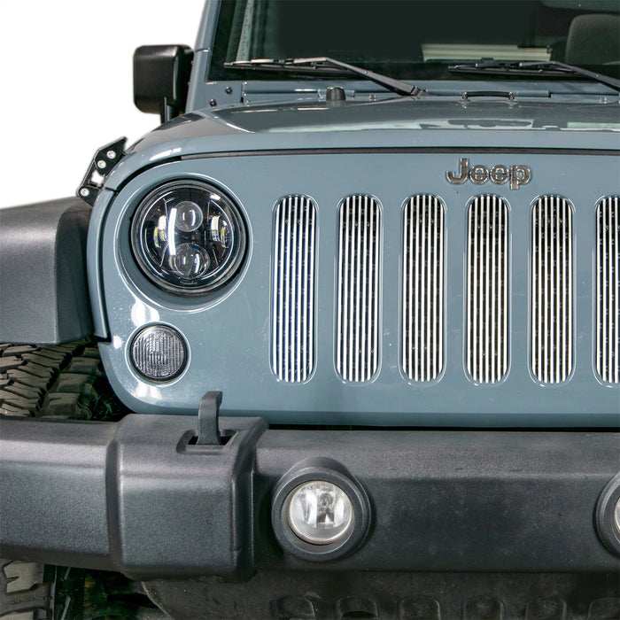 DV8 Offroad D-JP-190008-POLSH 2007-18 Jeep JK Grille Inserts Polished DV8 Offroad - Truck Part Superstore