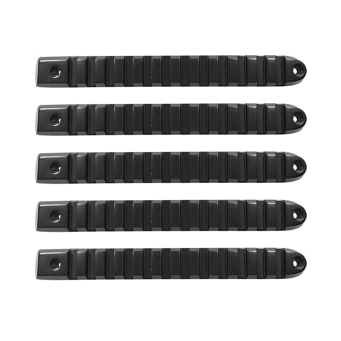 DV8 Offroad D-JP-190028-BK-5 2007-18 Jeep JK Black Rail Style Door Handle Inserts set of 5 DV8 Offroad - Truck Part Superstore