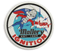 Mallory D-10 Metal Sign; Mallory Man Artwork; 12 in. Dia; - Truck Part Superstore