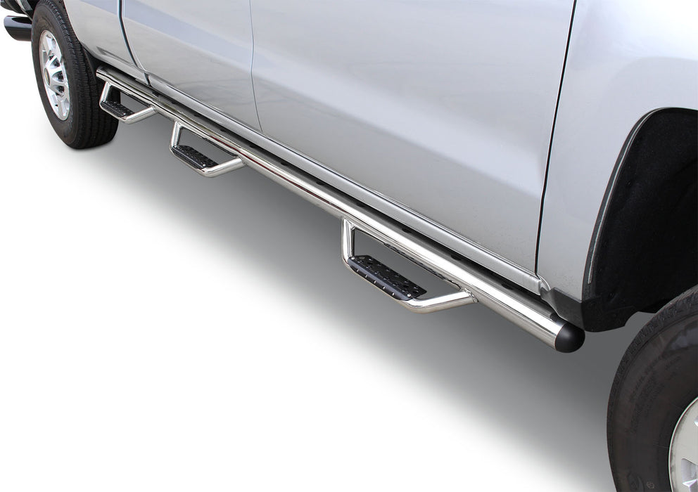 Go Rhino D362271PS Dominator D3 1-Piece Wheel-to-Wheel Side Steps w Brackets Kit - Stainless - Truck Part Superstore