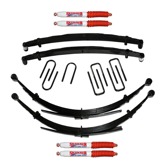 Skyjacker D400CDKS4-H Suspension Lift Kit w/Shock 4 Inch Lift 89-91 Dodge W250/W350 Incl. Front/Rear Leaf Springs Front/Rear U Bolt Kits Front Bushing Kit 4 Shocks Skyjacker - Truck Part Superstore