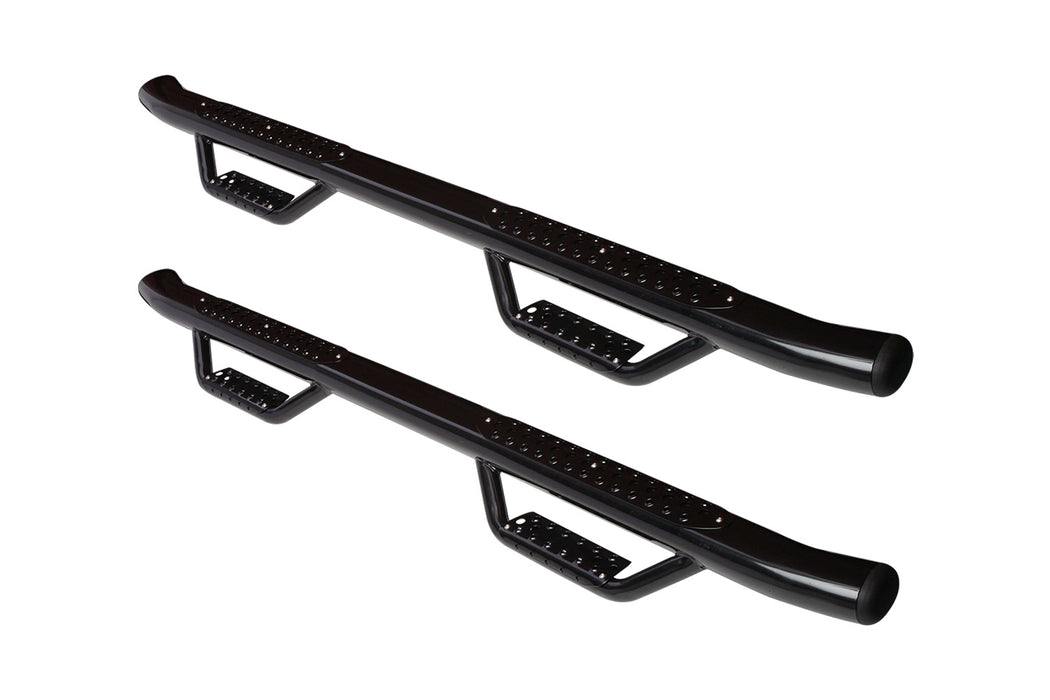 Go Rhino D44099B Dominator D4 Cab-Length Side Steps w Mounting Brackets Kit - Black Powdercoat - Truck Part Superstore