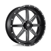 Fuel UTV D5381470A654 D538 14X7 4X137 MT-BLK-MIL 38MM - Truck Part Superstore