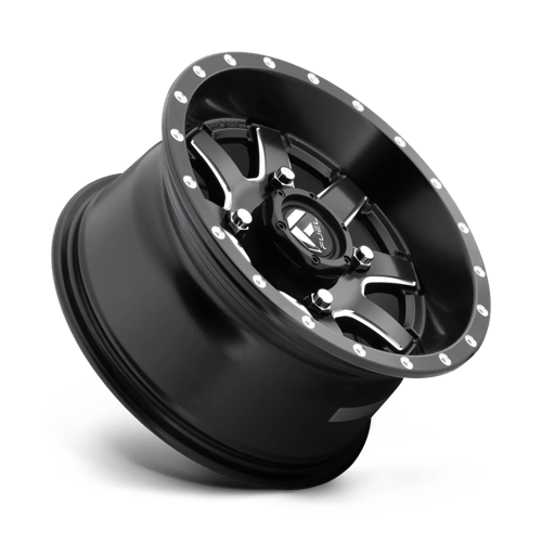 Fuel UTV D5381470A544 D538 14X7 4X156 MT-BLK-MIL 13MM - Truck Part Superstore
