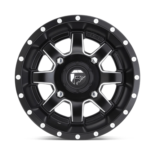 Fuel UTV D5381470A444 D538 14X7 4X110 MT-BLK-MIL 13MM - Truck Part Superstore