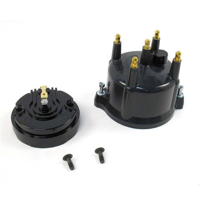 Pertronix D604710 Cap and Rotor Kit, 4 cyl Billet black - Truck Part Superstore
