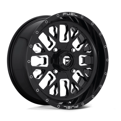 Fuel UTV D6111870A544 D611 18X7 4X156 GL-BLK-MIL 13MM - Truck Part Superstore
