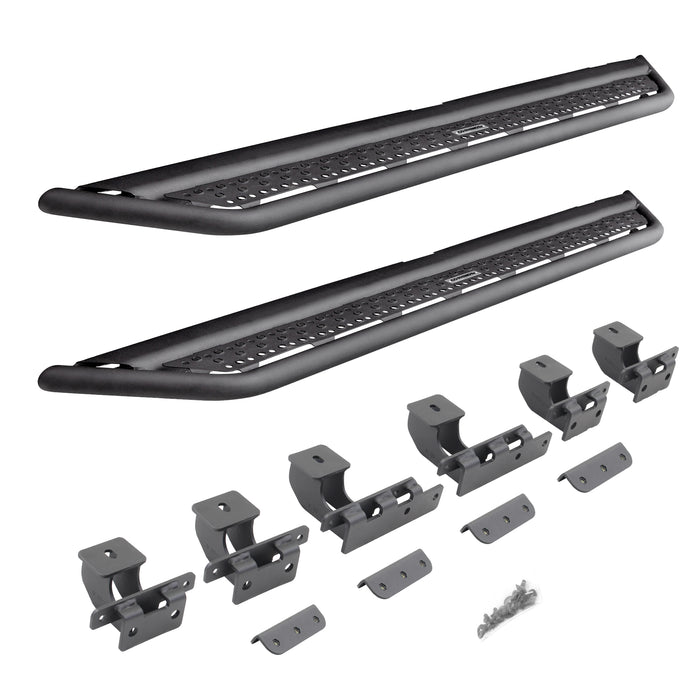 Go Rhino D64029T 6" wide strong steel side steps doubles as a slider to protect rocker panel - Truck Part Superstore