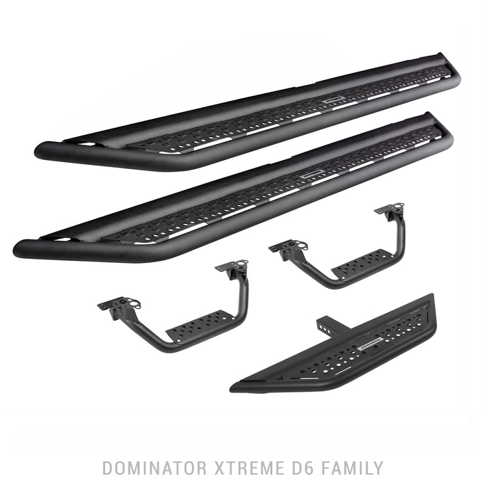 Go Rhino D64129T 6" wide strong steel side steps doubles as a slider to protect rocker panel - Truck Part Superstore
