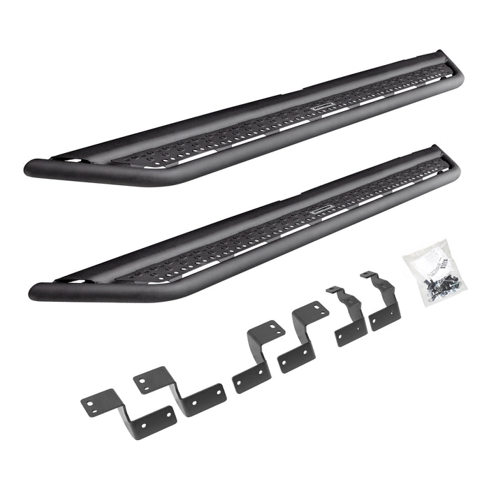 Go Rhino D64425T 6" wide strong steel side steps doubles as a slider to protect rocker panel - Truck Part Superstore
