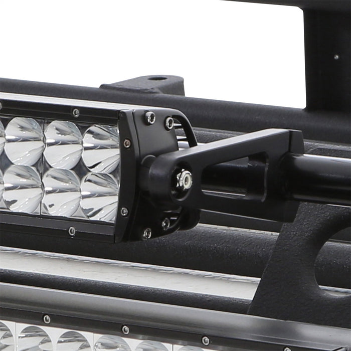 Smittybilt D8045 4.5 Foot Light Bar Mount Kit For Defender Roof Rack 4 Light Tabs Black Smittybilt - Truck Part Superstore